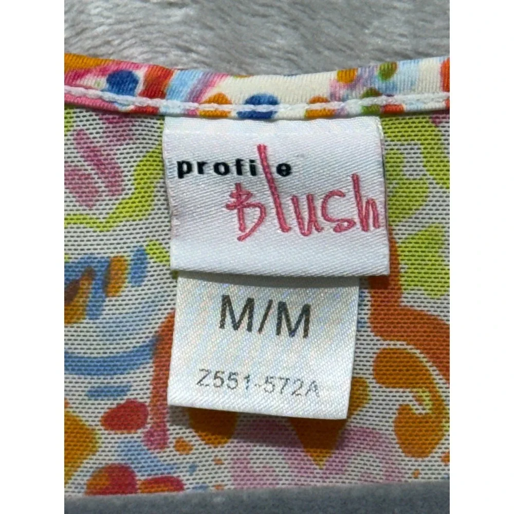 Profile Blush Cover Up M/M Multi Color Paisley V Neck Swim‎ Beach Resort